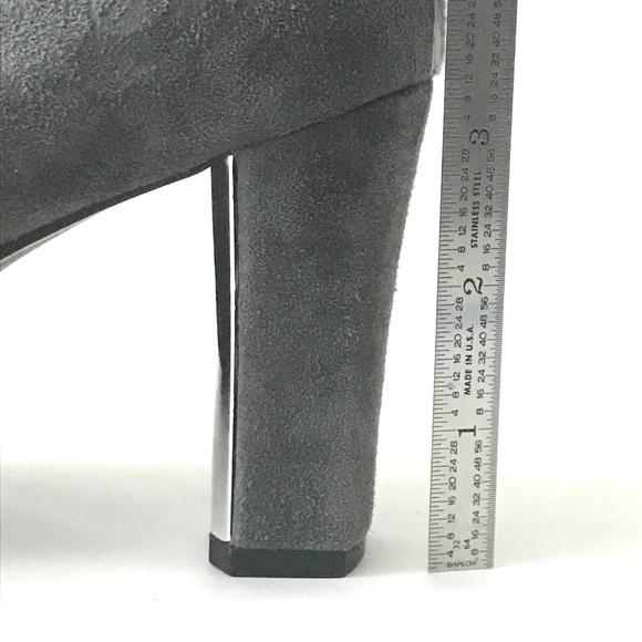 Adrienne Vittadini Pezant Grey Suede Heeled Loafer Style Pumps NWOT - Picture 13 of 13